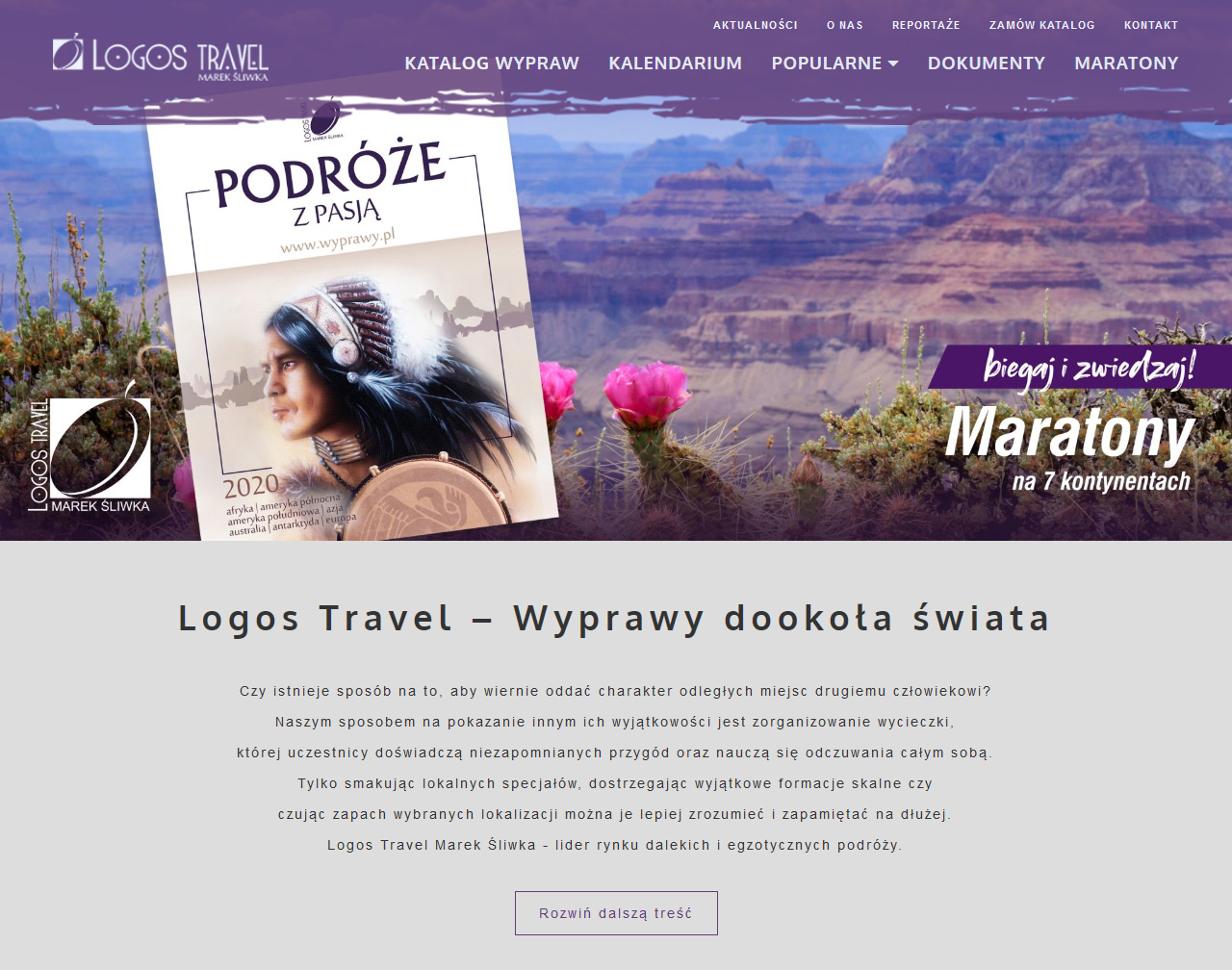 Serwis www dla lidera dalekich podróży w branży turystycznej - Logos Travel 1